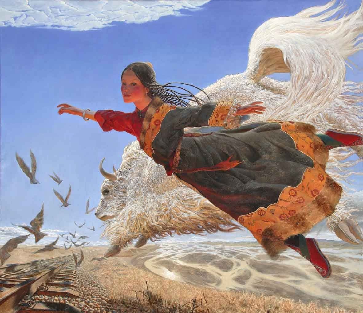Тибетские «видения» китайского художника Wang Yiguang 