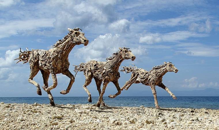 Удивительные динаминые скульптуры из коряг британца Джеймса Доран-Уэбба