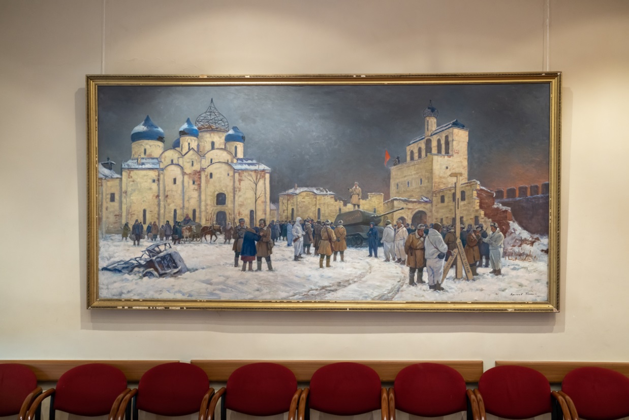 В Новгородский музей передали картину, написанную участником освобождения города