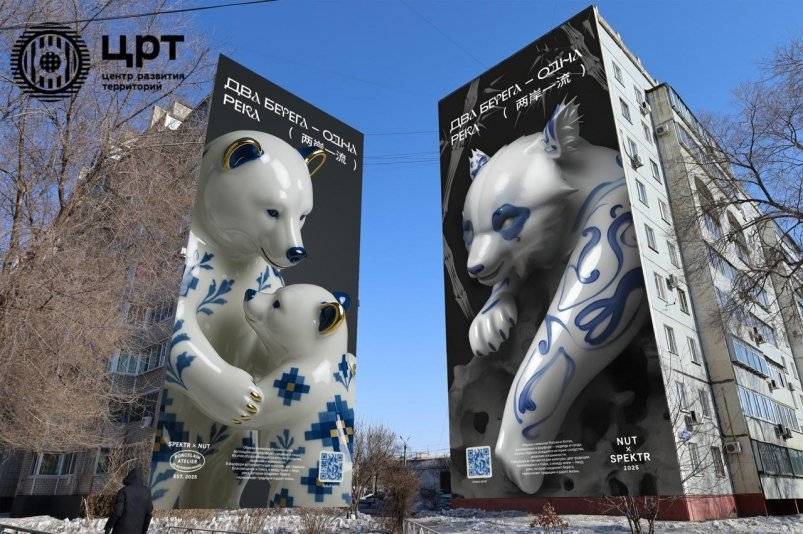 В Благовещенске стены жилых домов украсят муралы, посвященные России и Китаю  